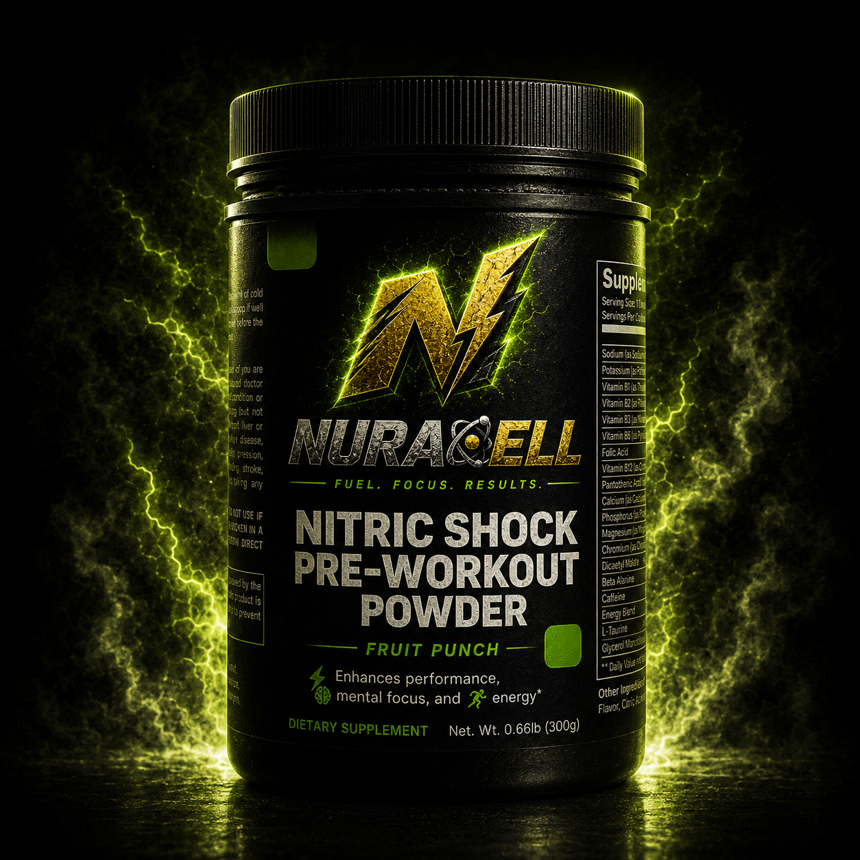 Nuracell Nitric Shock pre-workout container
